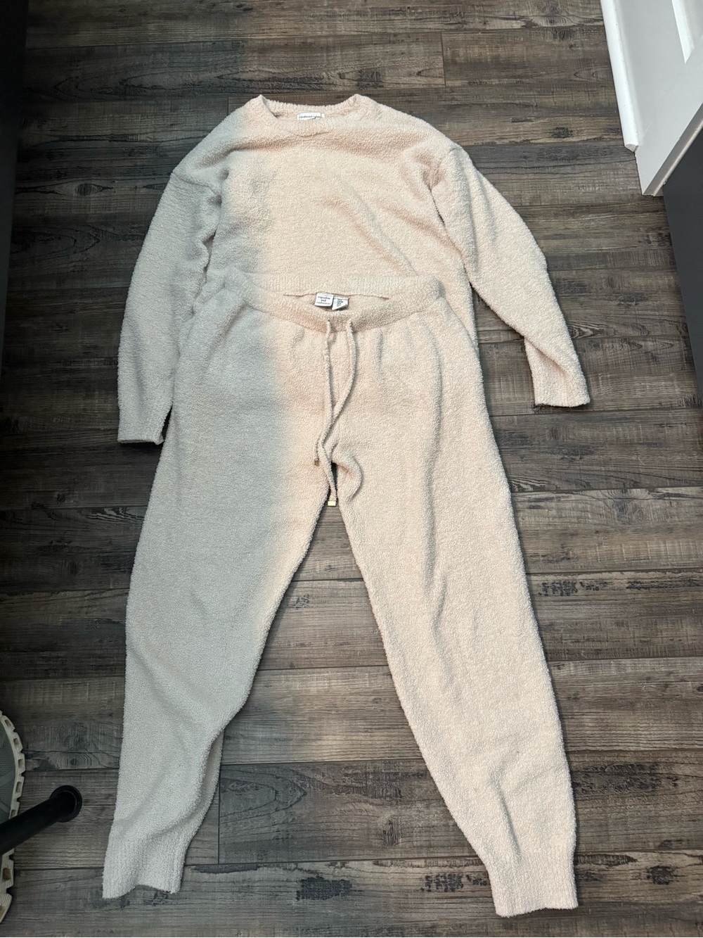 cupcakes & cashmere Cream Plush Lounge Shorts and Drawstring Waist